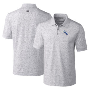Men's Cutter & Buck  Gray Oklahoma City Baseball Club Advantage Tri-Blend Space Dye Polo
