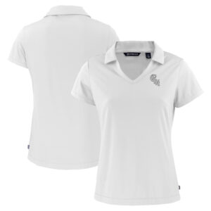 Women's Cutter & Buck  White Chicago White Sox City Connect Daybreak Eco Recycled V-Neck Polo
