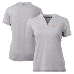 Women's Cutter & Buck  Heather Gray Houston Astros City Connect Forge Heathered Stretch Blade Top