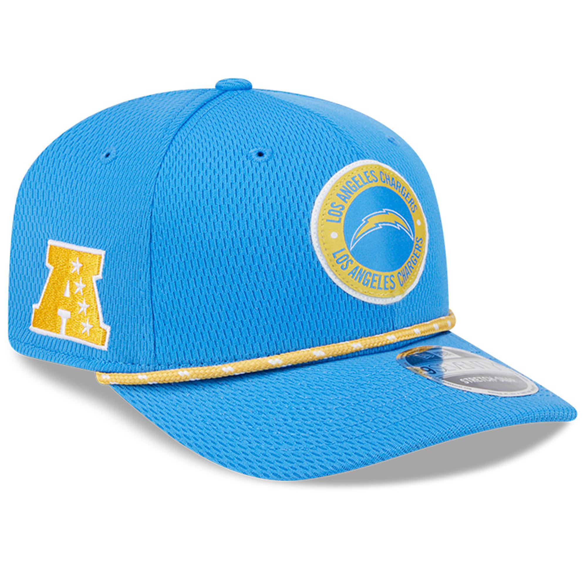 Men's New Era Blue Los Angeles Chargers 2024 Sideline 9SEVENTY Stretch-Snap Hat