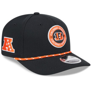 Youth New Era  Black Cincinnati Bengals 2024 Sideline 9SEVENTY Adjustable Hat