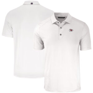 Men's Cutter & Buck White Kansas City Chiefs  Forge Eco Stretch Recycled Polo