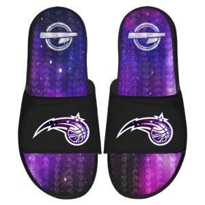 Men's ISlide  Black Orlando Magic Galaxy Gel Slide Sandals