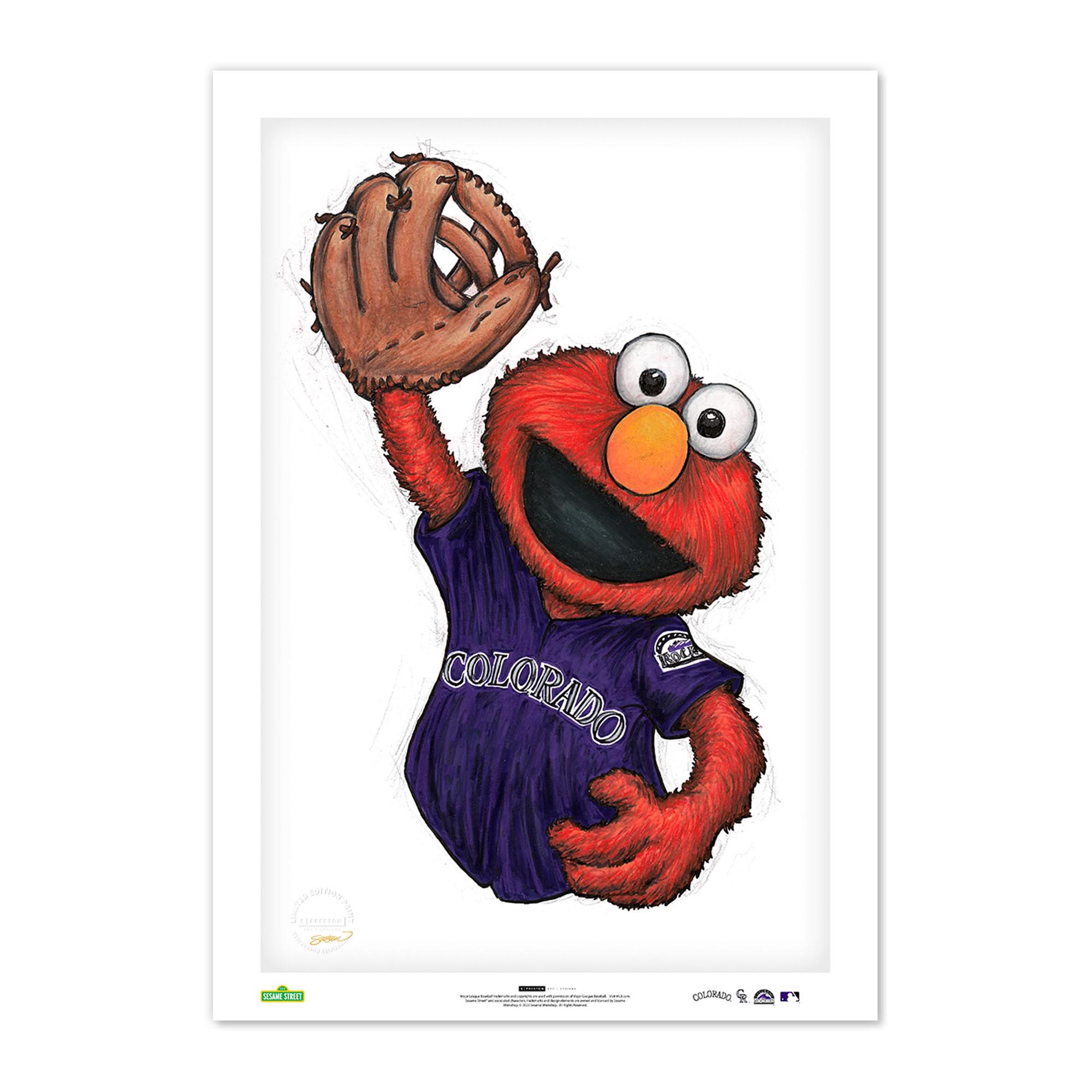 Elmo Colorado Rockies 24" x 36" Sesame Street Limited Edition Fine Art Print - Image 5