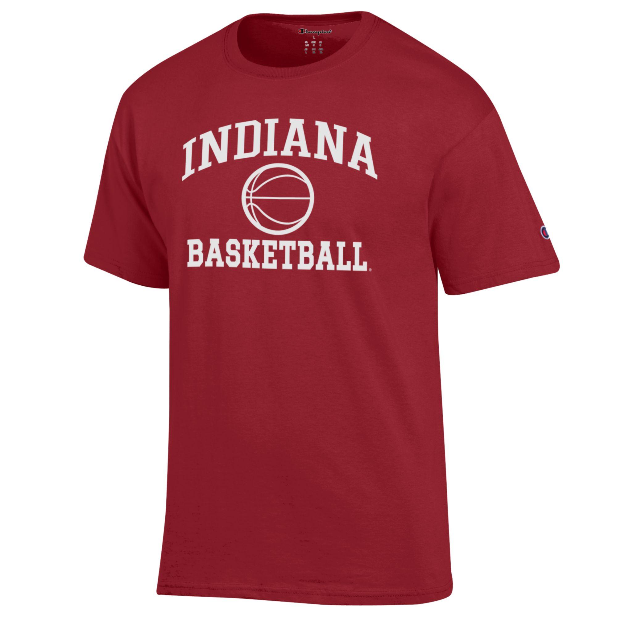 Men's Champion Crimson Indiana Hoosiers Basketball Icon T-Shirt - Image 6