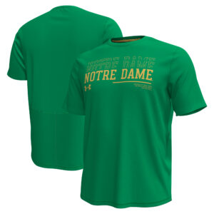 Men's Under Armour Green Notre Dame Fighting Irish Sideline Knockout T-Shirt