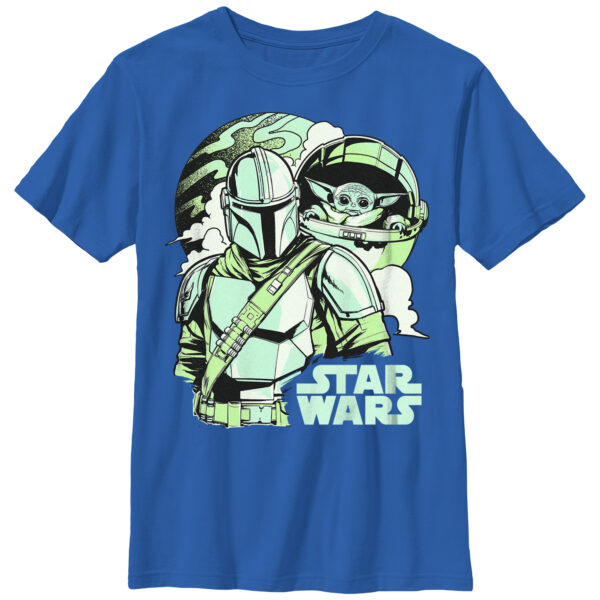 Youth Mad Engine  Royal The Mandalorian Mando Pop Graphic T-Shirt