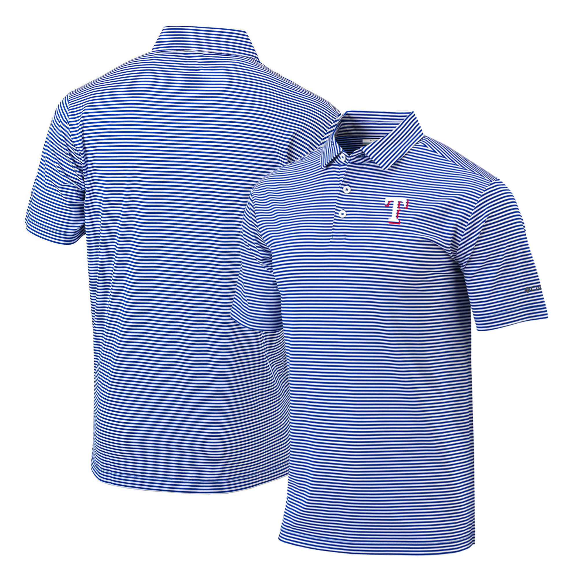 Men's Columbia Royal Texas Rangers Omni-Wick Club Invite Polo - Image 5