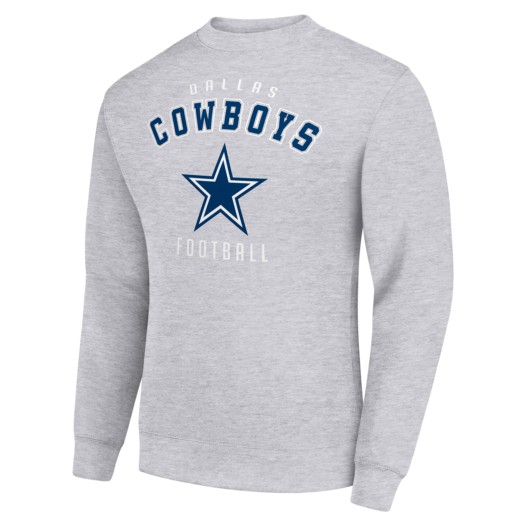 Men's Starter Heather Gray Dallas Cowboys Team Logo Pullover Sweatshirt - Image 6
