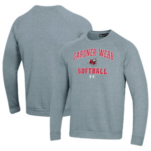 Men's Under Armour Gray Gardner-Webb Bulldogs All Day Arch Softball Fleece Raglan Pullover Sweatshirt