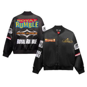 Men's Chalk Line Black Royal Rumble Historic Logos Quilted Satin Full-Snap Jacket