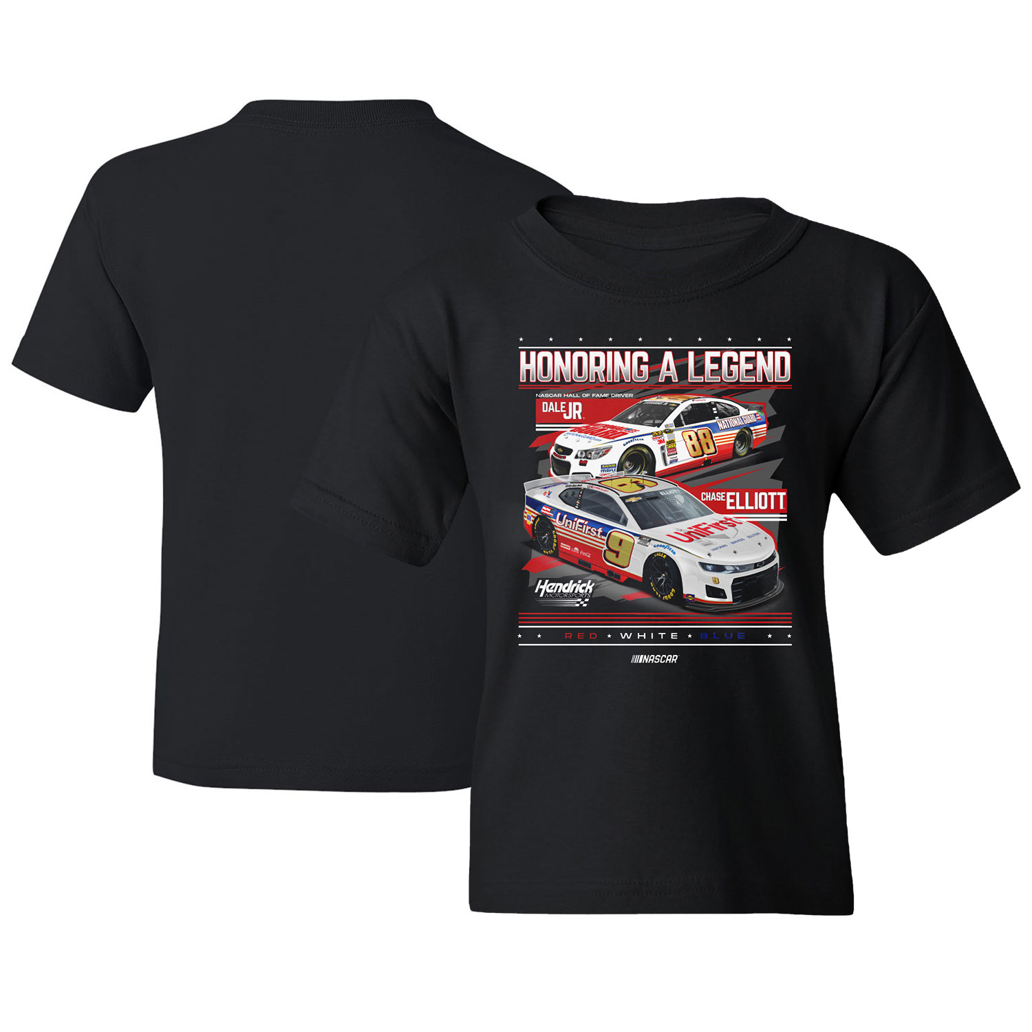 Youth Hendrick Motorsports Team Collection Black Hendrick Motorsports Honoring a Legend T-Shirt