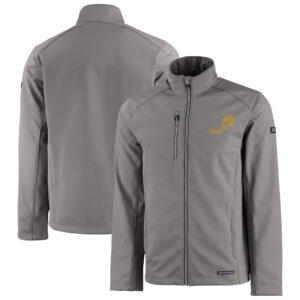 Men's Cutter & Buck Gray NDSU Bison Vintage Evoke Eco  Full-Zip Jacket