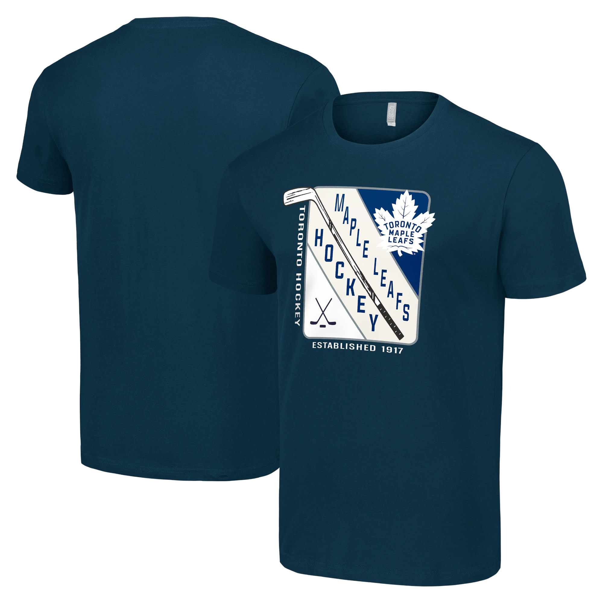 Men's Starter Navy Toronto Maple Leafs Shield Graphic T-Shirt - Image 2