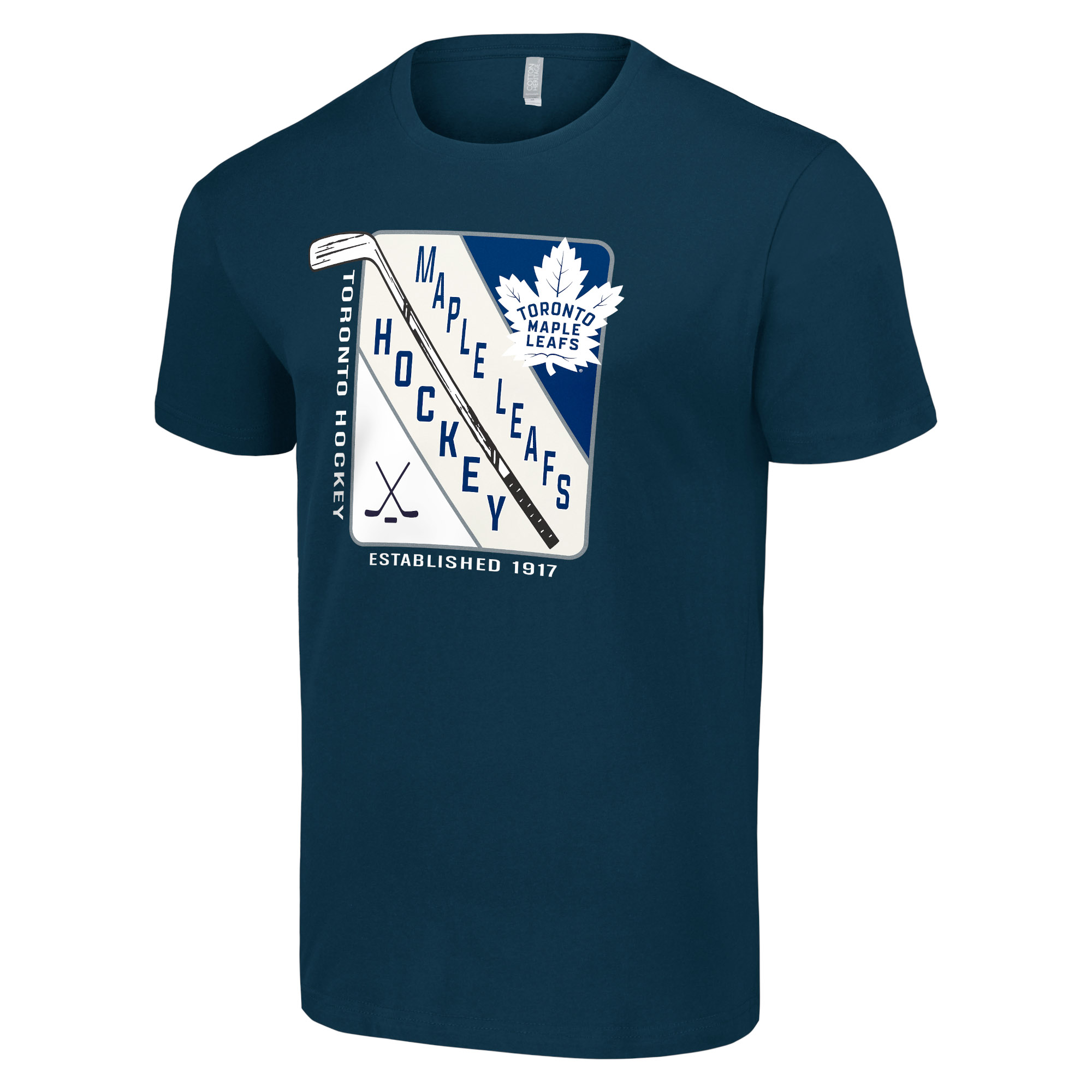 Men's Starter Navy Toronto Maple Leafs Shield Graphic T-Shirt - Image 6