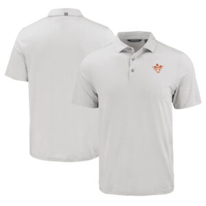 Men's Cutter & Buck Gray Texas Longhorns Coastline Epic Comfort Eco Recycled Polo