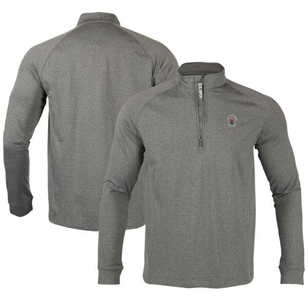 Men's 2024 U.S. Open Levelwear Gray Calibre Quarter-Zip Pullover Top - Image 5