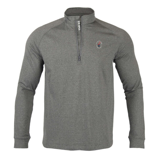 Men's 2024 U.S. Open Levelwear Gray Calibre Quarter-Zip Pullover Top - Image 6