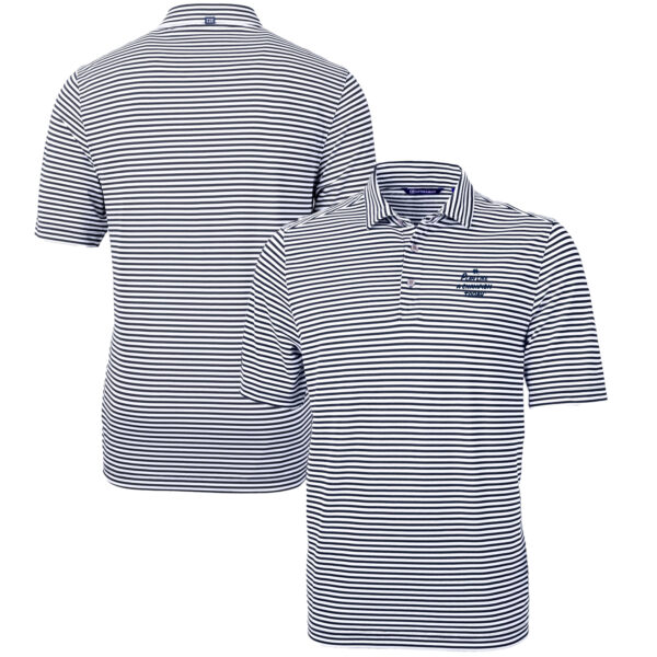 Men's Cutter & Buck Blue Fanatics Corporate Pike Micro Floral Stretch Polo - Image 2