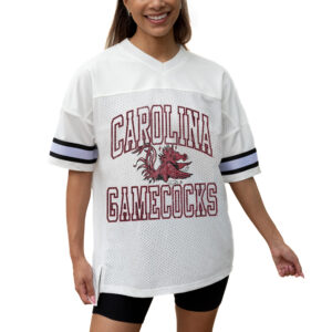 Women's Gameday Couture White South Carolina Gamecocks Iconic Oversized Fashion Jersey