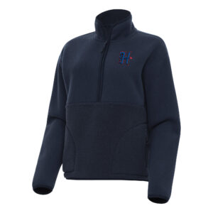 Women's Antigua  Navy Houston Texans Figure Half-Zip Sweatshirt