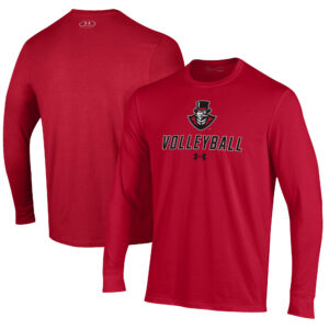 Men's Under Armour Red Austin Peay State Governors Volleyball Performance Long Sleeve T-Shirt
