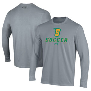 Men's Under Armour Gray Siena Saints Soccer Performance Long Sleeve T-Shirt