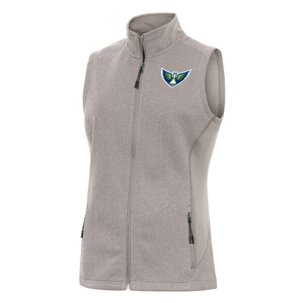 Women's Antigua Gray Dallas Wings Course Full-Zip Vest