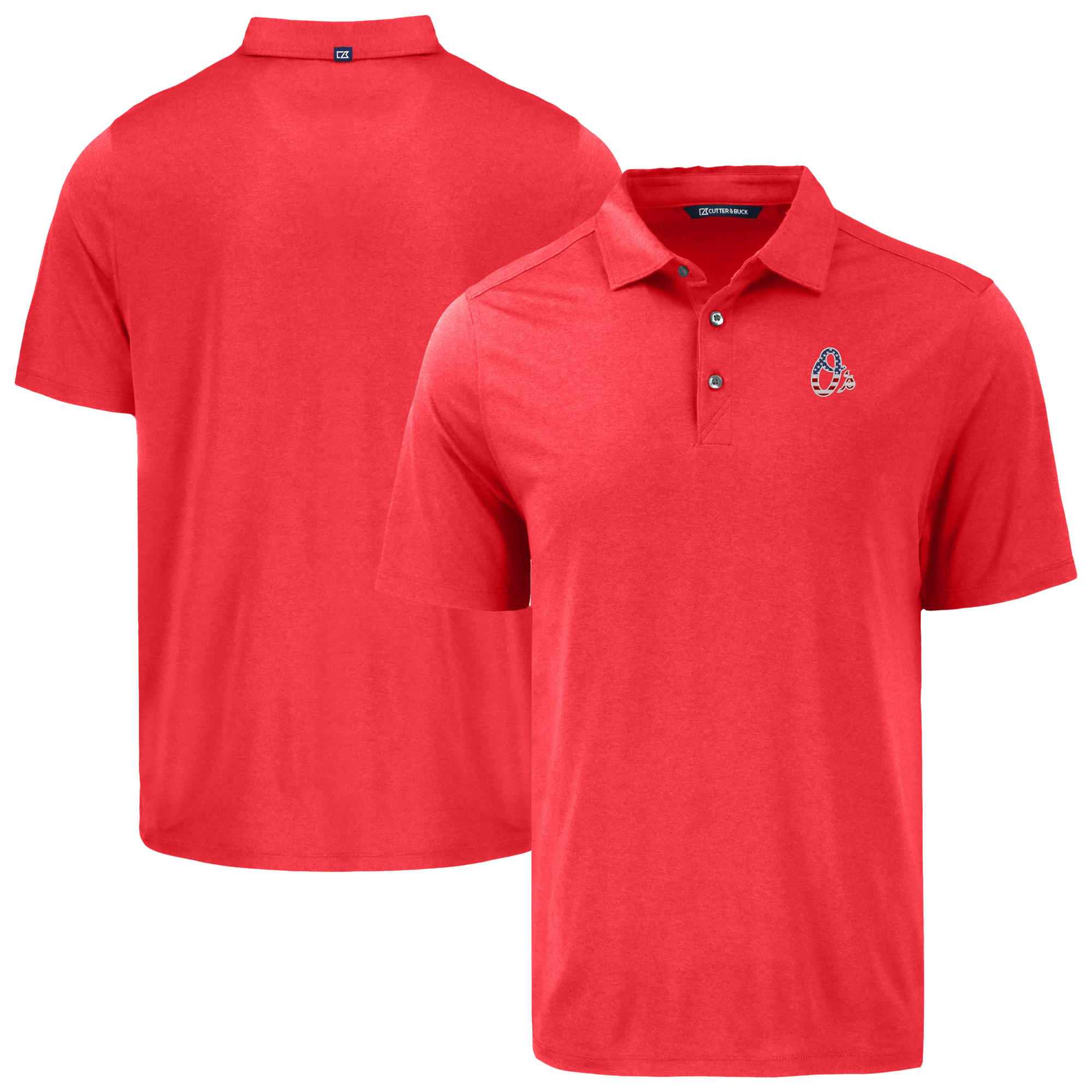 Men's Cutter & Buck Red Baltimore Orioles Coastline Epic Comfort Eco Recycled Polo