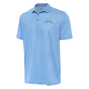 Men's Antigua White/Powder Blue Los Angeles Chargers  Rings Polo