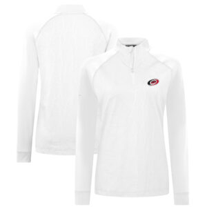 Women's Levelwear White Carolina Hurricanes Amethyst Insignia Core Quarter-Zip Jacket