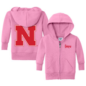 Toddler Chad & Jake  Pink Nebraska Huskers Logo Full-Zip Hoodie Jacket
