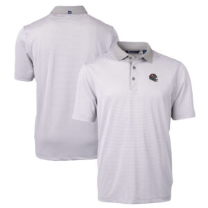 Men's Cutter & Buck Gray Tampa Bay Buccaneers Big & Tall Virtue Eco Pique Micro Stripe Recycled Polo