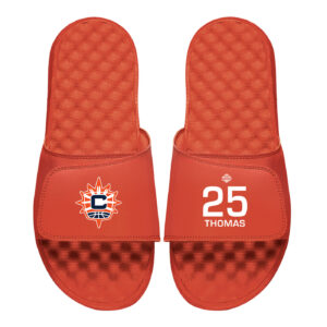 Men's ISlide Alyssa Thomas Orange Connecticut Sun Logo Split Slide Sandals