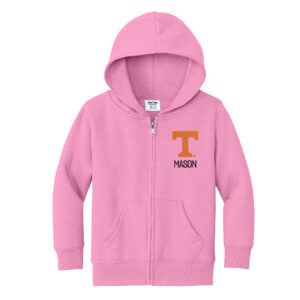 Toddler Chad & Jake  Pink Tennessee Volunteers Personalized Full-Zip Hoodie
