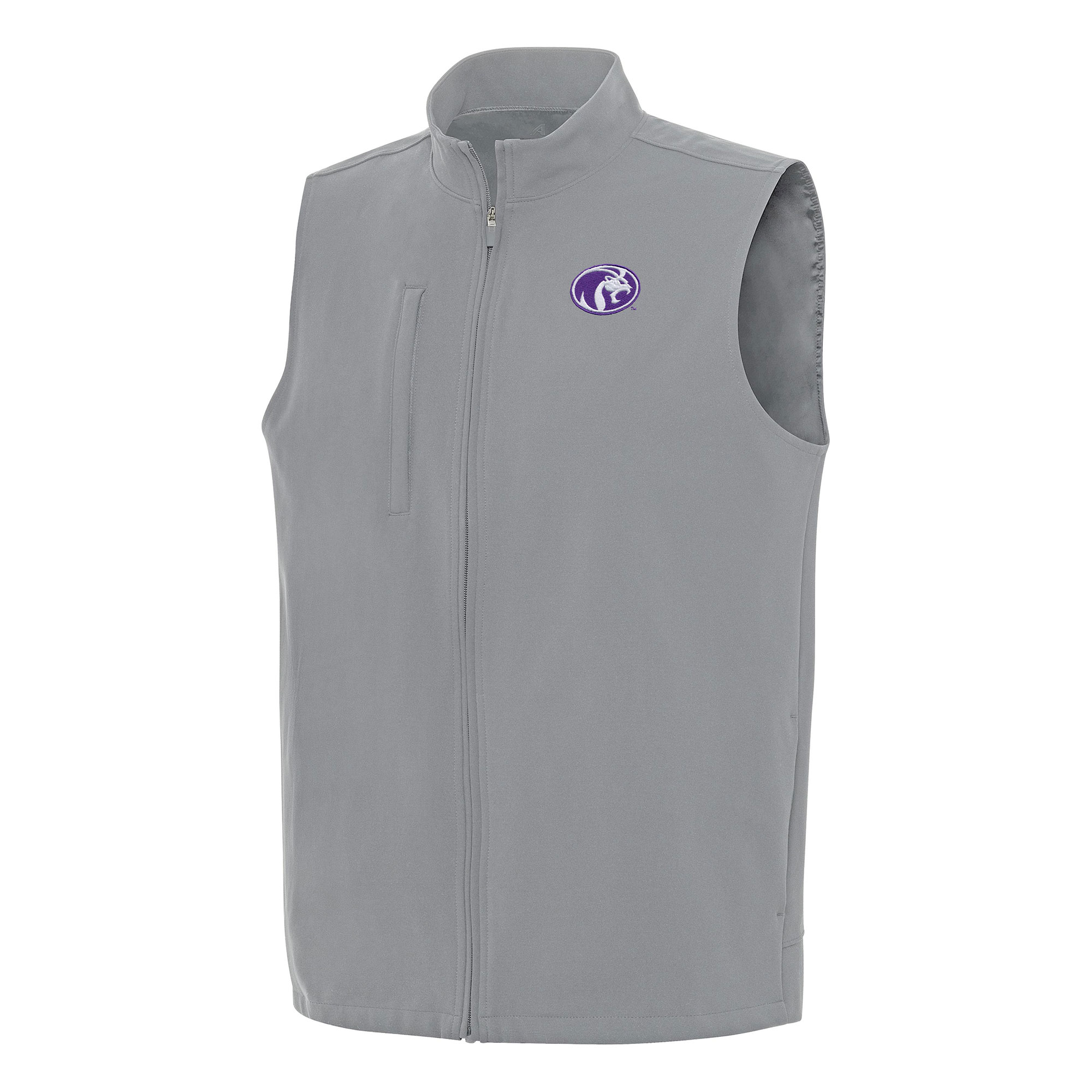 Men's Antigua Gray North Alabama Lions Regard Full-Zip Vest