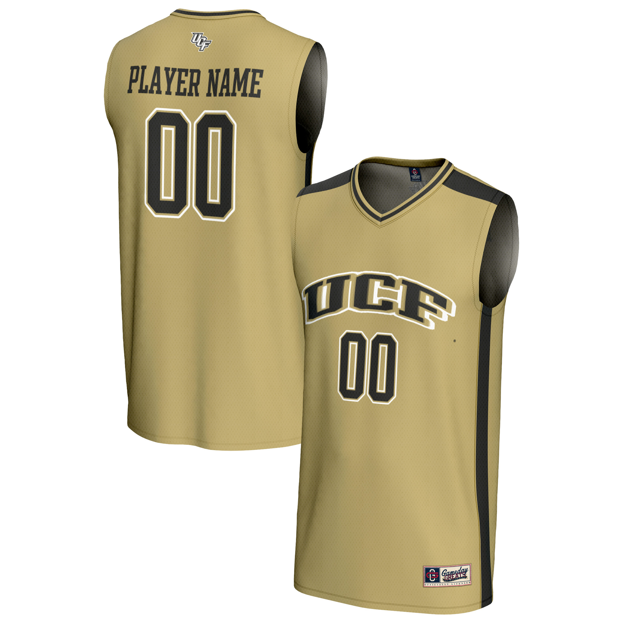 Unisex GameDay Greats Gold UCF Knights NIL Pick-A-Player Lightweight Women's Basketball Fashion Jersey