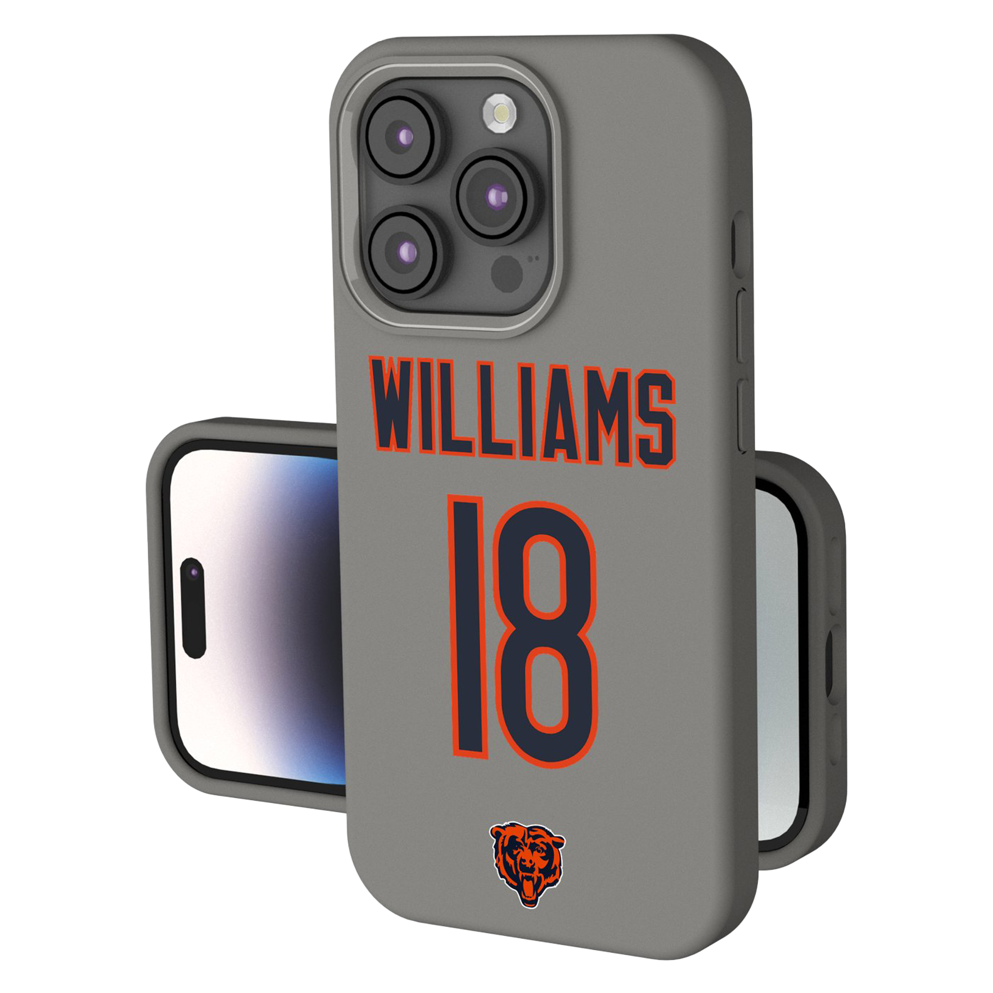 Keyscaper Caleb Williams Gray Chicago Bears Ready Soft Touch iPhone Case