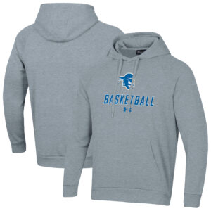 Men's Under Armour Gray Seton Hall Pirates Basketball Rival Raglan Fleece Pullover Hoodie