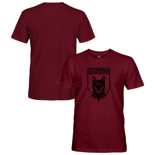 Men's 1863FC  Maroon Chattanooga Red Wolves Badge T-Shirt