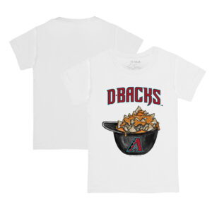 Youth Tiny Turnip White Arizona Diamondbacks Nacho Helmet T-Shirt