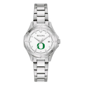 Women's Bulova Silver Oregon Ducks Stainless Steel Sport Classic Watch