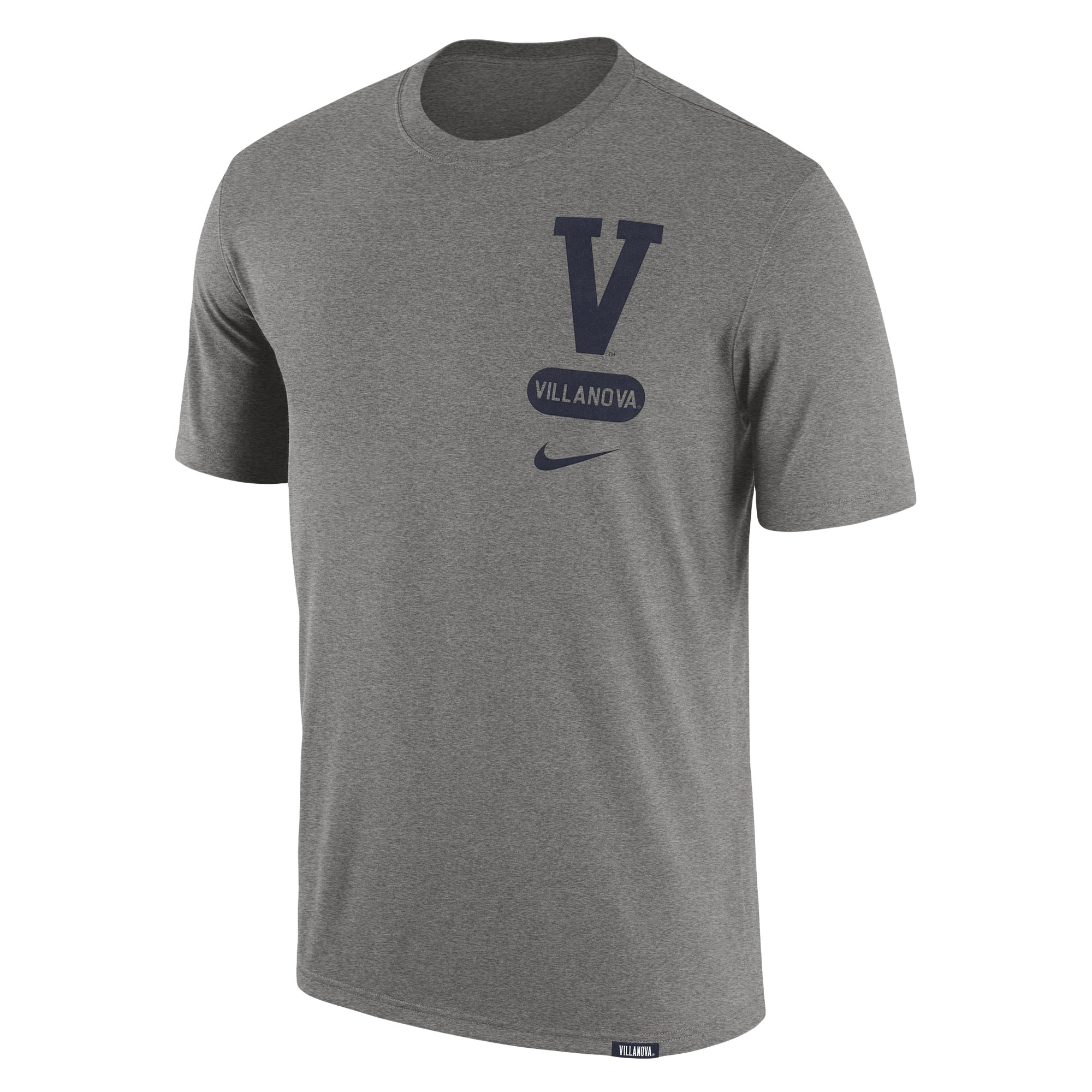 Men's Nike Heather Gray Villanova Wildcats Campus Letterman Tri-Blend T-Shirt - Image 6