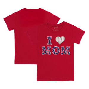 Infant Tiny Turnip Red Boston Red Sox I Love Mom T-Shirt