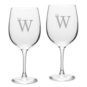 Mississippi University for Women Owls Two-Piece 19oz. Traditional Red Wine Glass Set