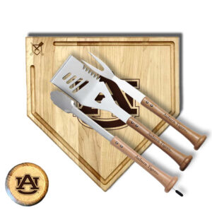 Baseball BBQ  Auburn Tigers 17" Trough Silver Slugger Combo Set