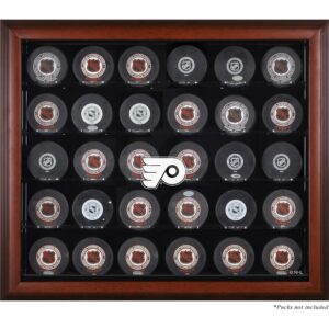 Philadelphia Flyers 30-Puck Mahogany Display Case