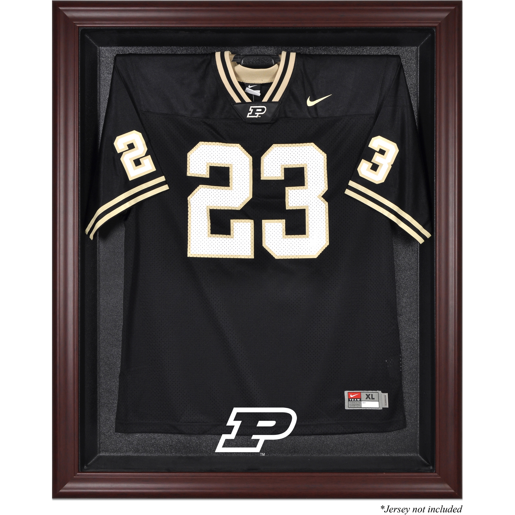 Purdue Boilermakers Mahogany Framed Logo Jersey Display Case