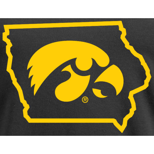 Women's Black Iowa Hawkeyes Tradition State Slim Fit T-Shirt - Image 3