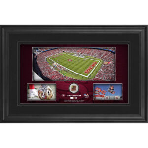 San Francisco 49ers Framed 10" x 18" Stadium Panoramic Collage with Game-Used Football - Limited Edition of 500